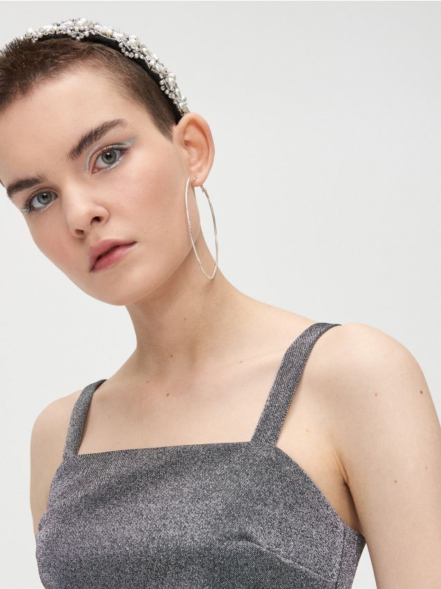 Top scurt - negru - XM003-99X - CROPP