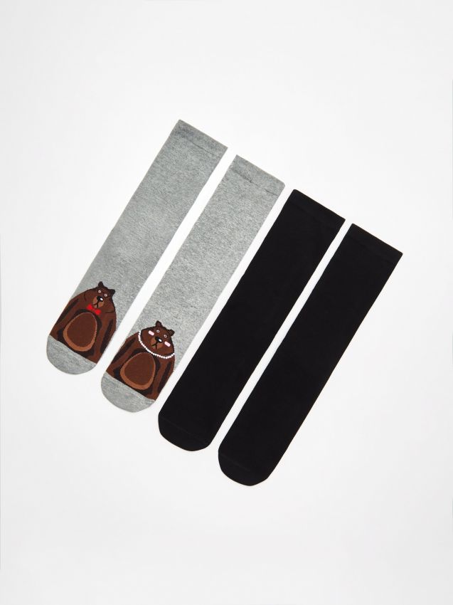 2 pack șosete - negru - XM345-99X - CROPP