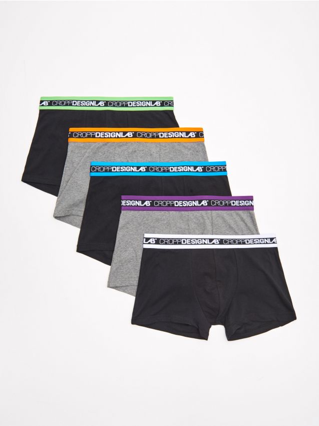 5-pack of boxer shorts - grey - XM353-90X - CROPP