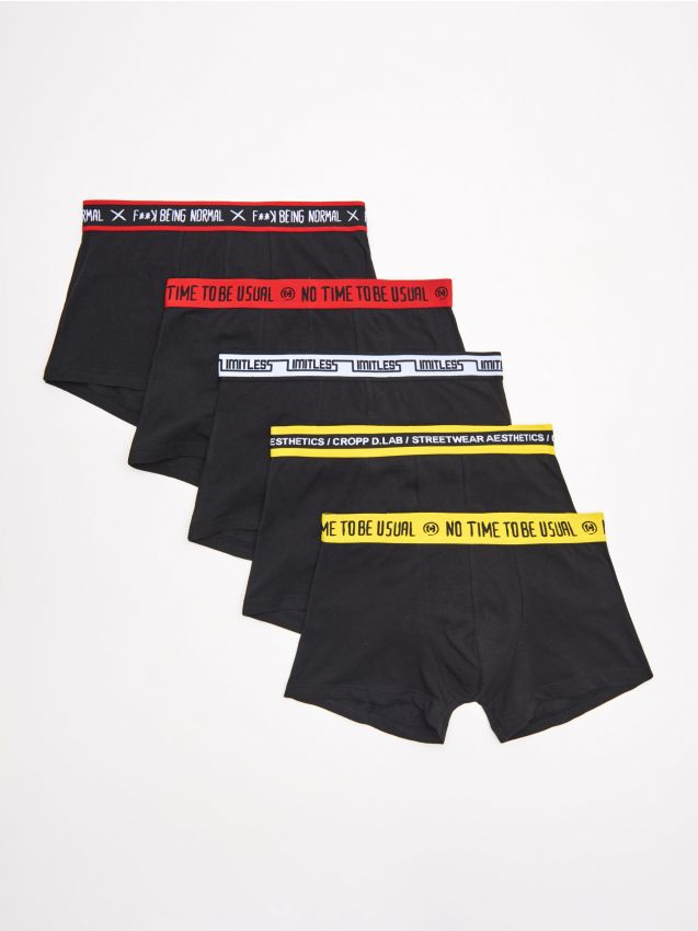 5-pack of boxer shorts - black - XM353-99X - CROPP