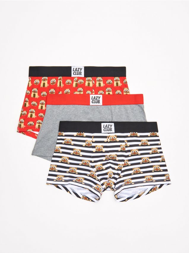 3 pack boxeri - roșu - XM359-33X - CROPP