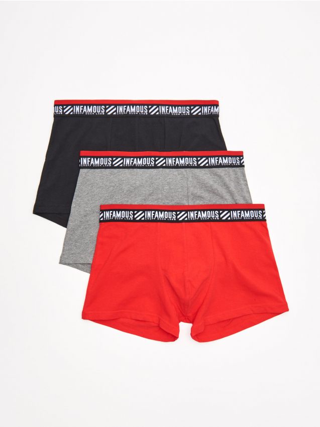 3 pack boxeri - roșu - XM360-33X - CROPP