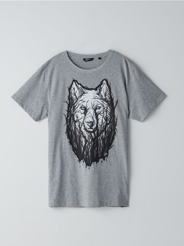 Vīriešu T-krekls - pelēks - XP565-09M - CROPP