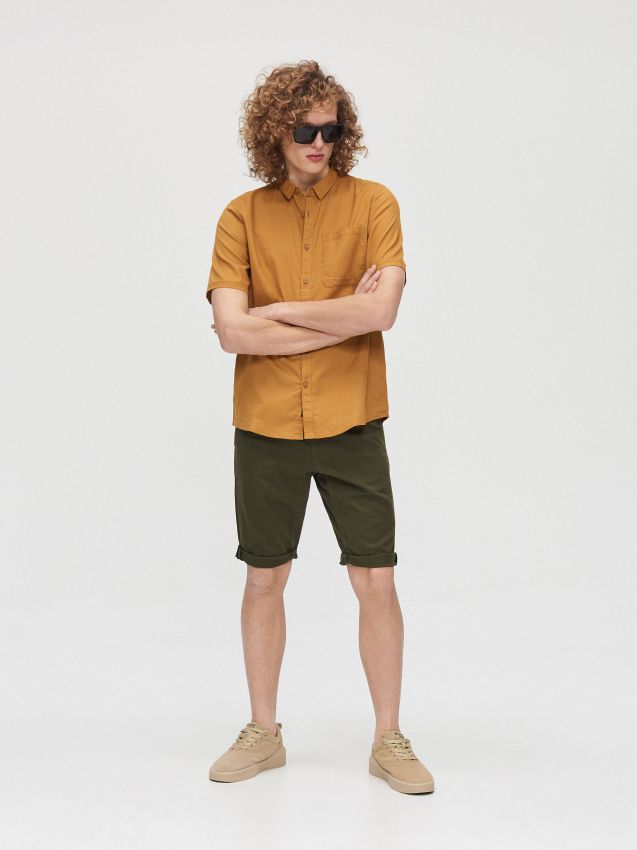 Krótkie szorty typu jogger - zielony - XT201-87X - CROPP