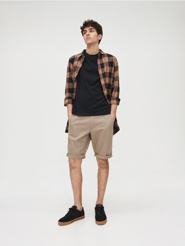 Pantaloni scurți uni  - galben - XT203-18X - CROPP