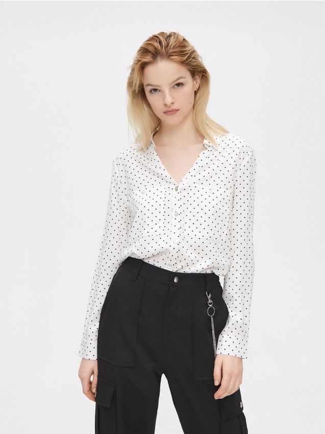 Viscose shirt - white - XV922-00X - CROPP