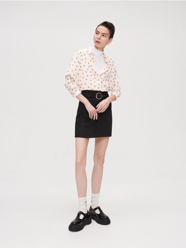 Cămașă cu buline - fildeș - XV924-01X - CROPP