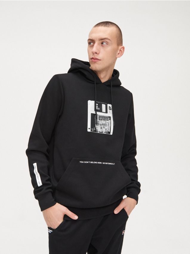 Hanorac - negru - XW452-99X - CROPP