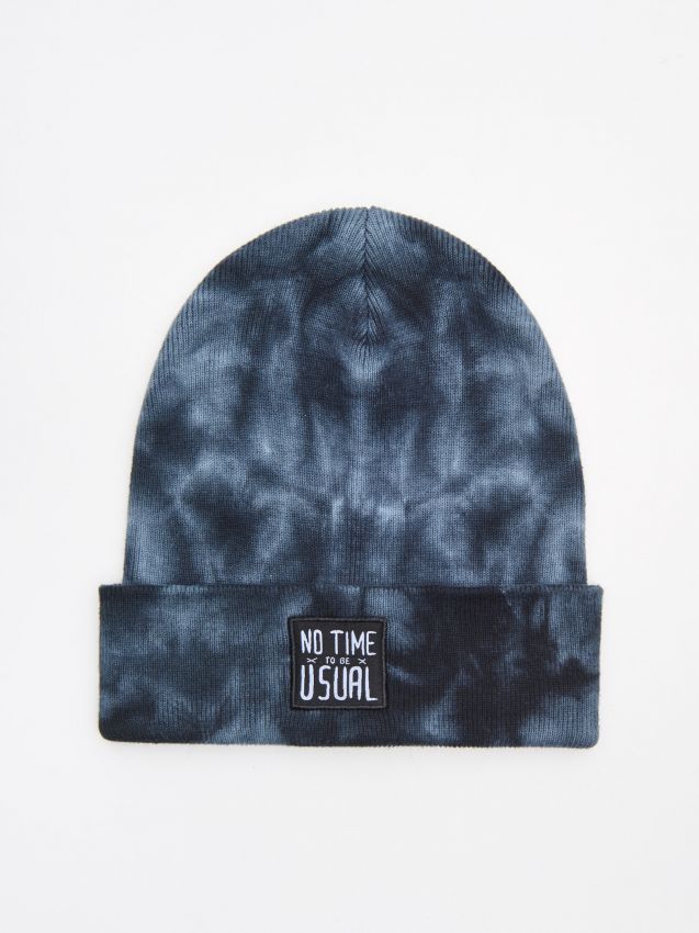 Căciulă cu efect tie-dye - alb - XW663-00X - CROPP