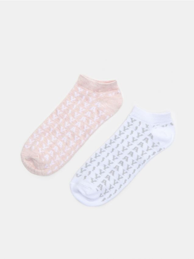 2 pack skarpet - różowy - XW929-03M - CROPP