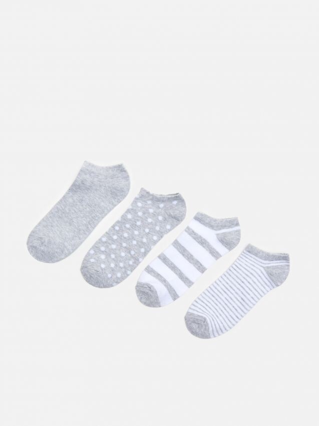 Set de 4 perechi de șosete - GRI - XW942-09M - CROPP