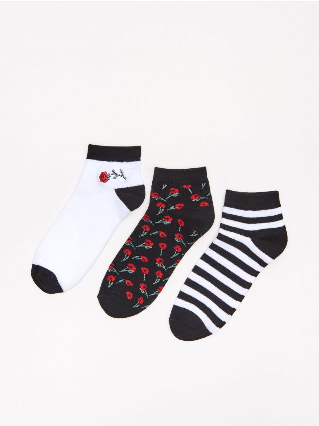 Set de 3 perechi de șosete - negru - XW944-99X - CROPP