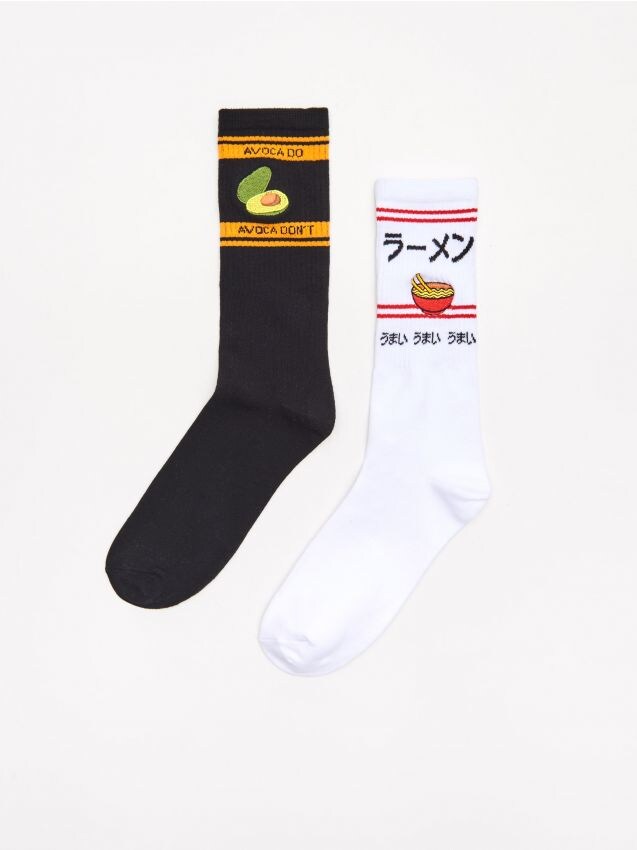 Long socks 2 pack - white - XW948-00X - CROPP