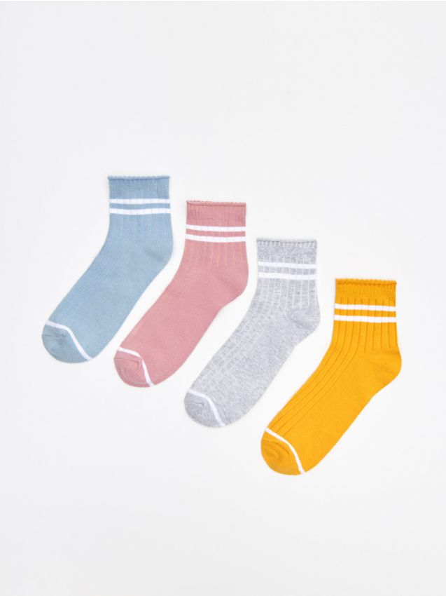 Set de 4 perechi de șosete colorate - albastru - XW951-05X - CROPP