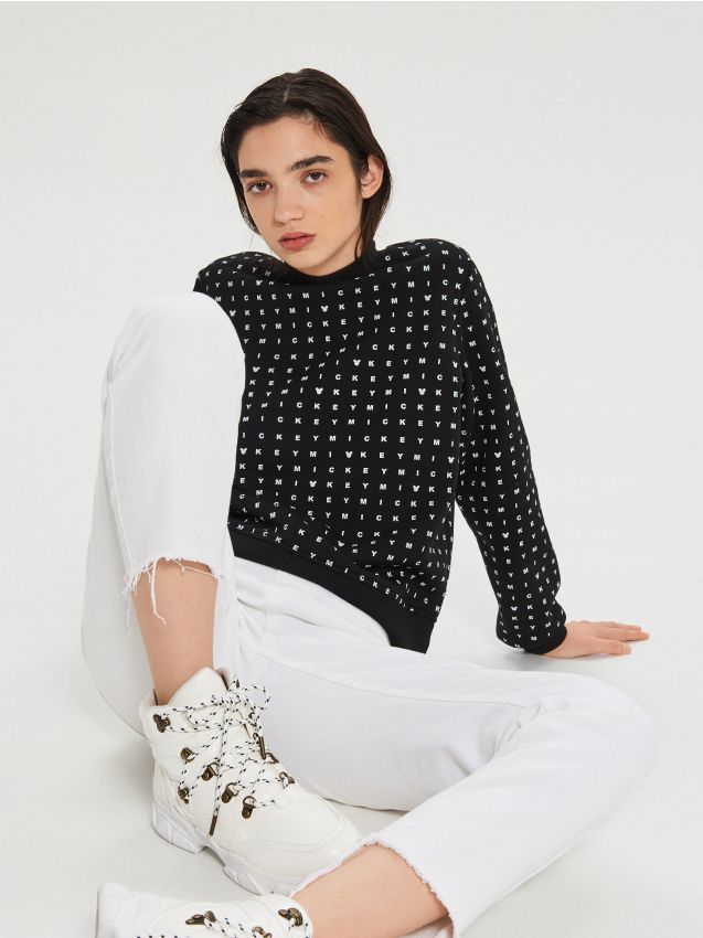 Bluză Mickey Mouse - negru - XZ740-99X - CROPP