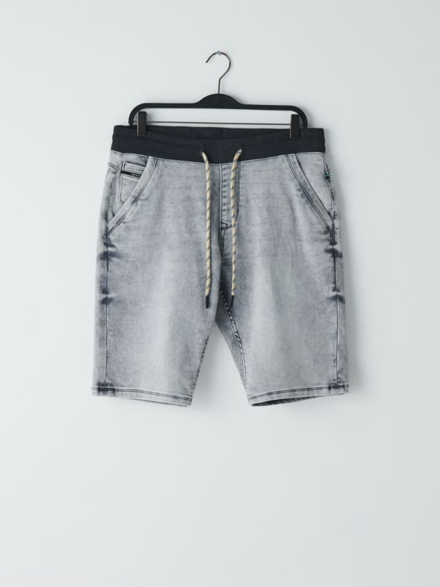 Pantaloni scurți jogger, din denim - GRI - YB159-09J - CROPP