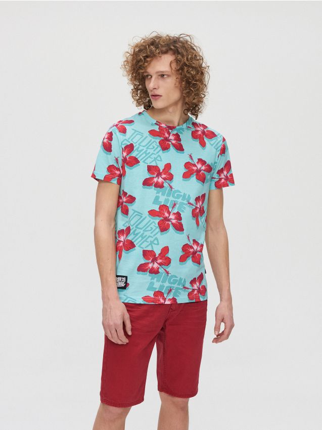 Șort din bumbac - roșu - YB166-33J - CROPP