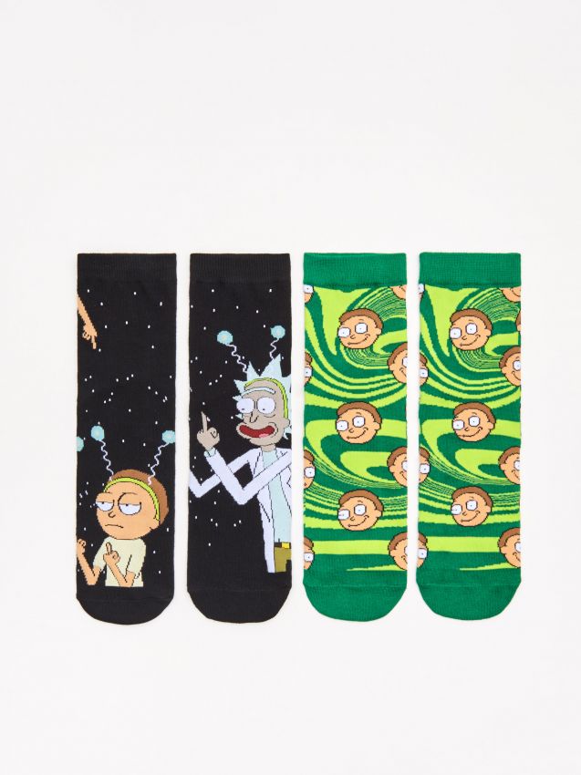 Rick&Morty socks 2 pack - black - YC853-99X - CROPP