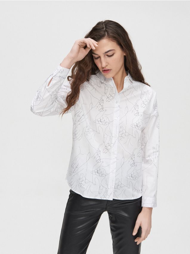 Printed shirt  - white - YD488-00X - CROPP