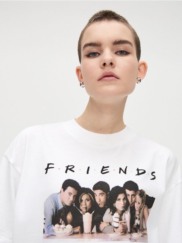 Friends T-shirt - white - YD759-00X - CROPP