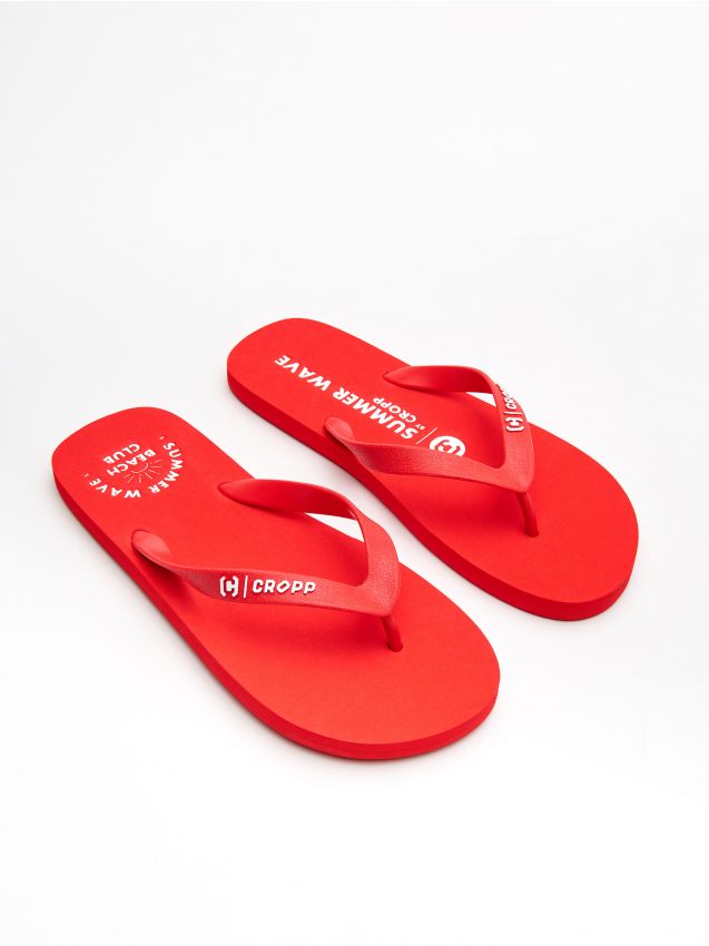 Șlapi basic - roșu - YD989-33X - CROPP