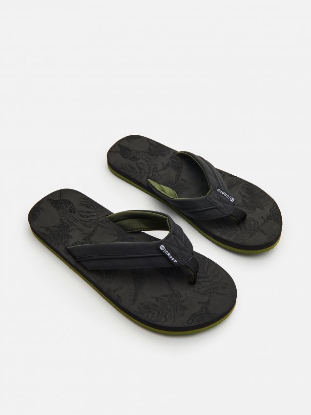 Șlapi cu imprimeu - negru - YE023-99X - CROPP