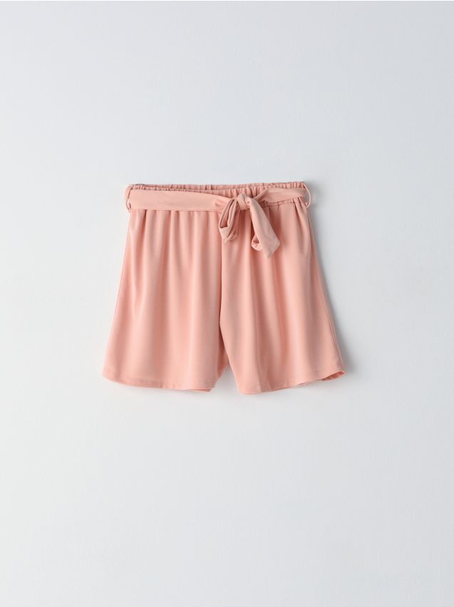 Krótkie szorty z modalem - różowy - YE927-03X - CROPP