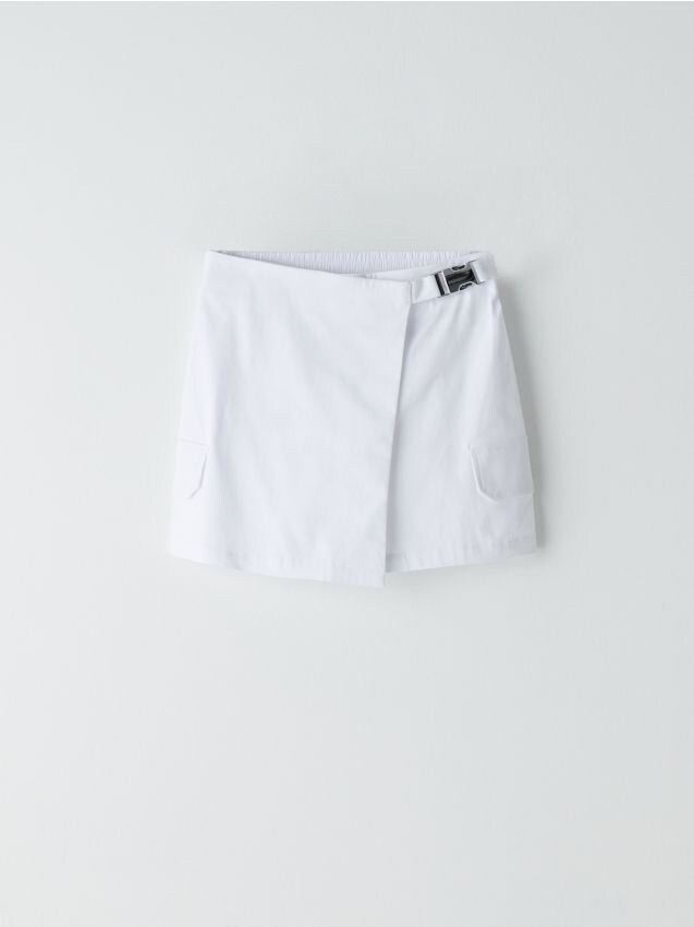 Spódnico spodenki high waist - biały - YE929-00X - CROPP