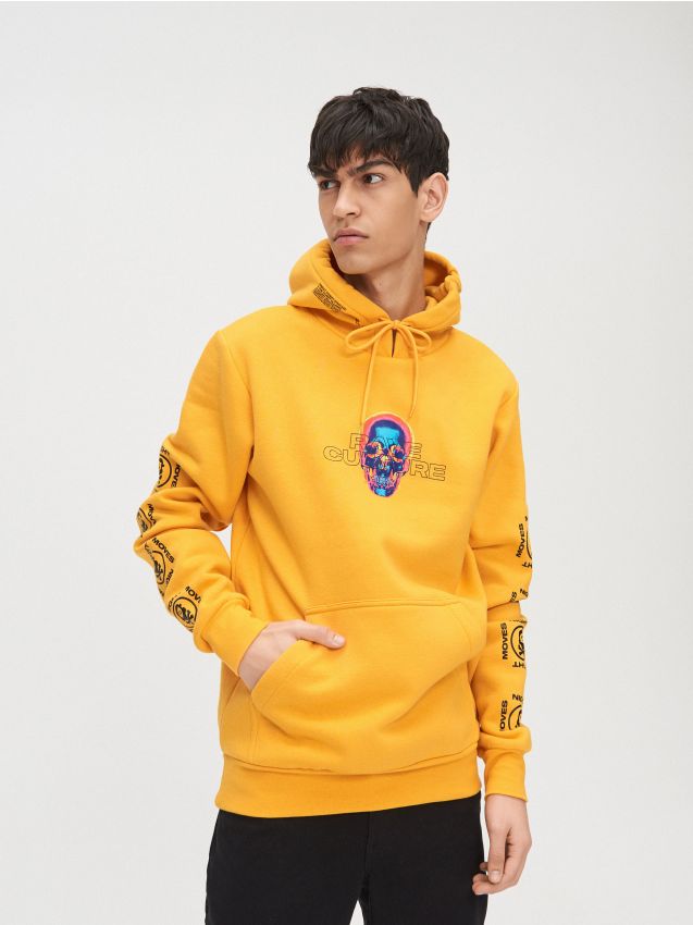 Hanorac galben, cu buzunar marsupiu - galben - YF242-11X - CROPP