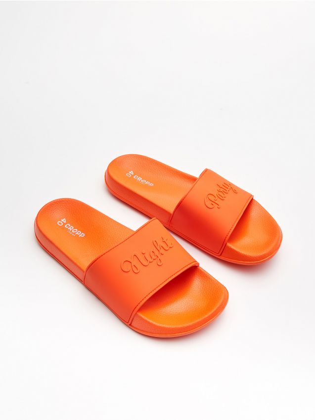 Șlapi cu text ștanțat - portocaliu - YF427-23X - CROPP