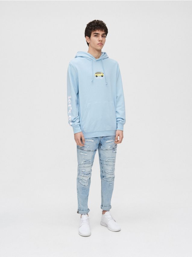 Hanorac - albastru - YG082-50X - CROPP