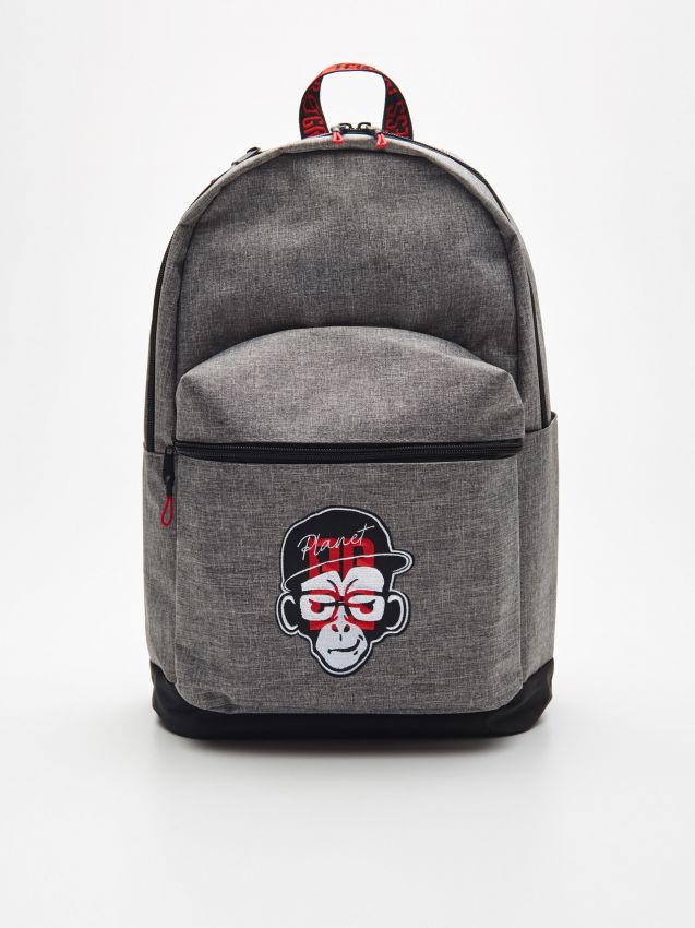 Rucsac cu aplicație cusută - GRI - YG218-09X - CROPP