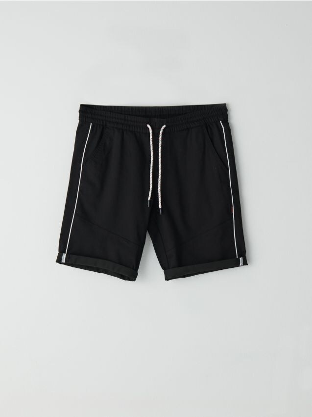 Bawełniane szorty comfort - czarny - YH176-99X - CROPP