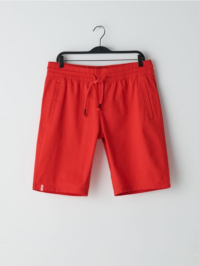 Pantaloni scurți jogger, cu conținut ridicat de bumbac - portocaliu - YH180-32X - CROPP