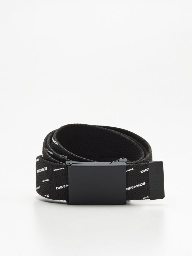 Patterned fabric belt - black - YH188-99X - CROPP