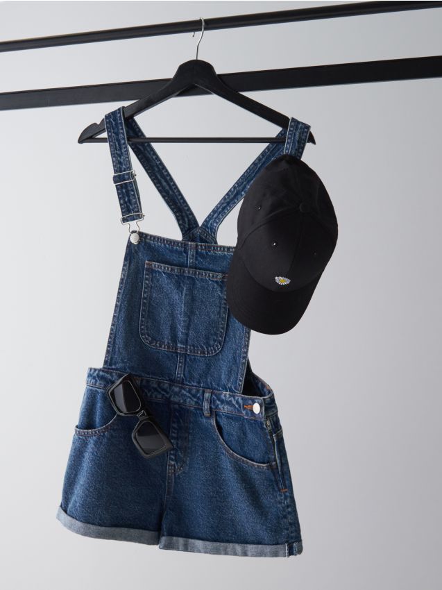 Jeansowe ogrodniczki - niebieski - YI226-55J - CROPP