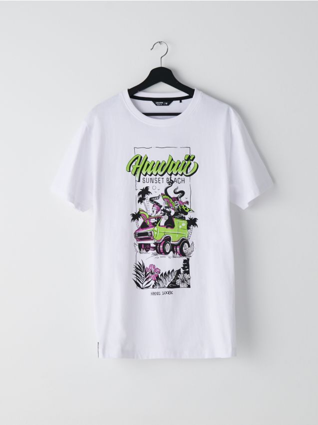 Holiday print T-shirt - white - YJ189-00X - CROPP