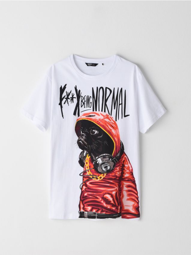 Tricou pentru bărbați - alb - YJ337-00X - CROPP