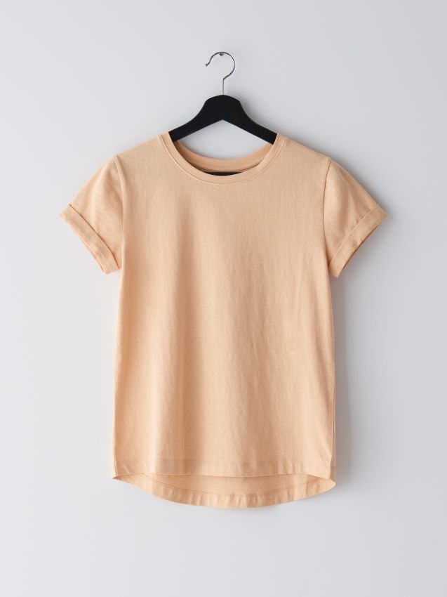 Tricou din bumbac - bej - YK383-08X - CROPP