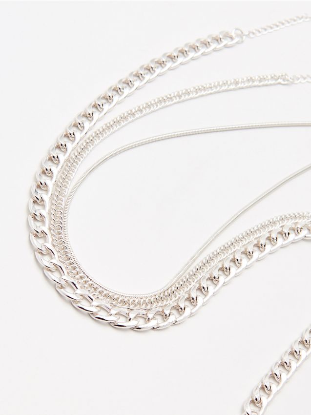Chunky chain necklace - silver - YV812-SLV - CROPP