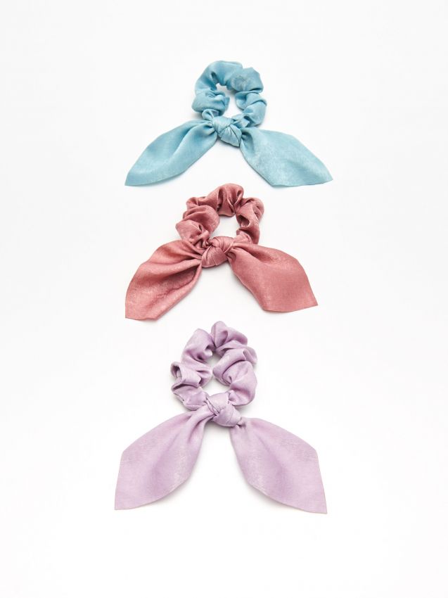 Zestaw gumek do włosów - purpurowy - YV824-04X - CROPP