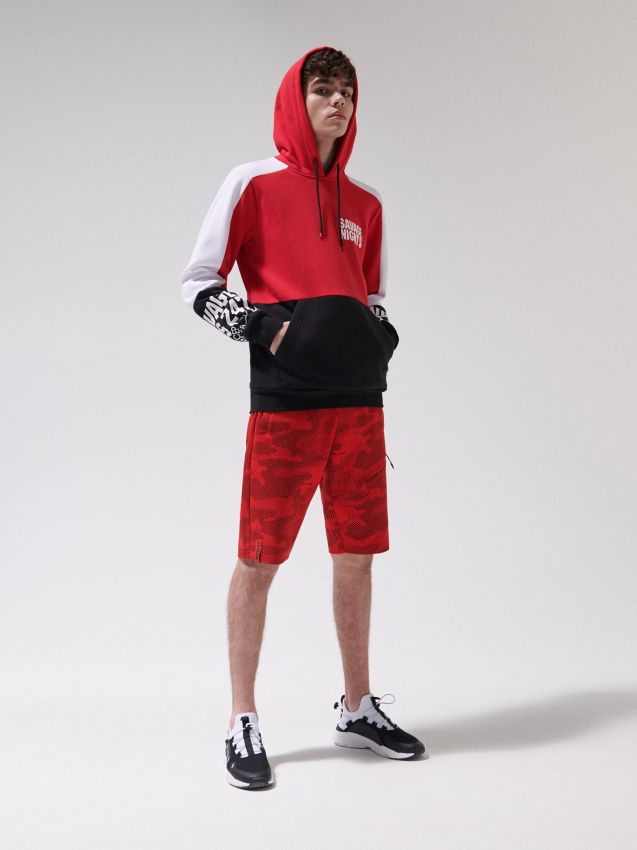 Pantaloni scurți din jerseu - roșu - ZI544-33X - CROPP