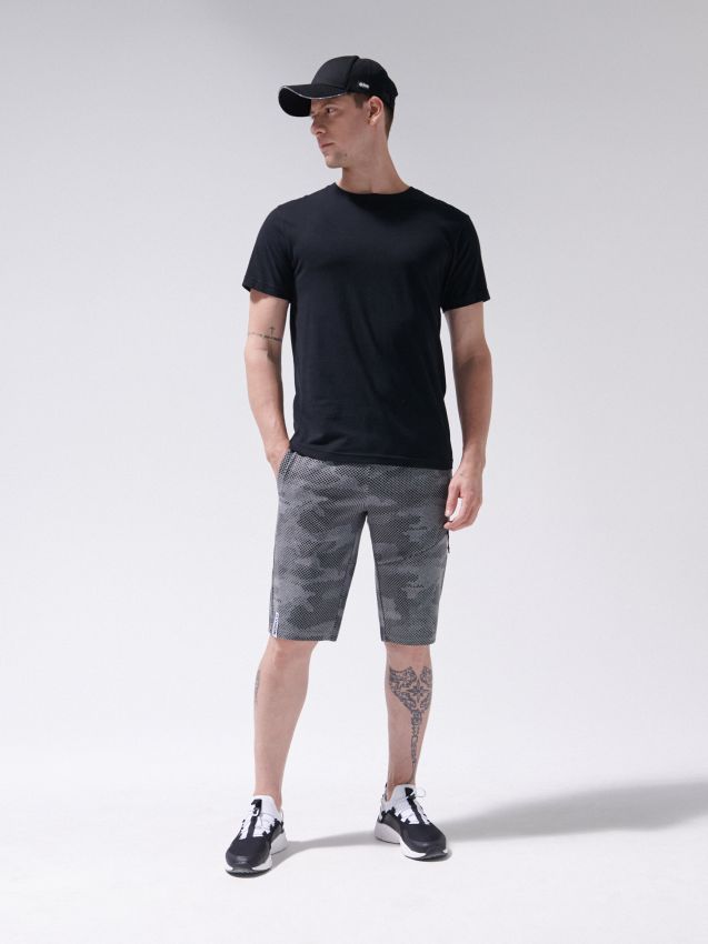 Pantaloni scurți din jerseu - GRI - ZI544-90M - CROPP