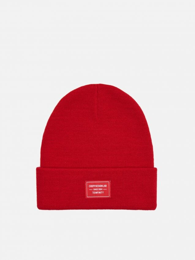 Czapka z naszywką - czerwony - ZL586-33X - CROPP