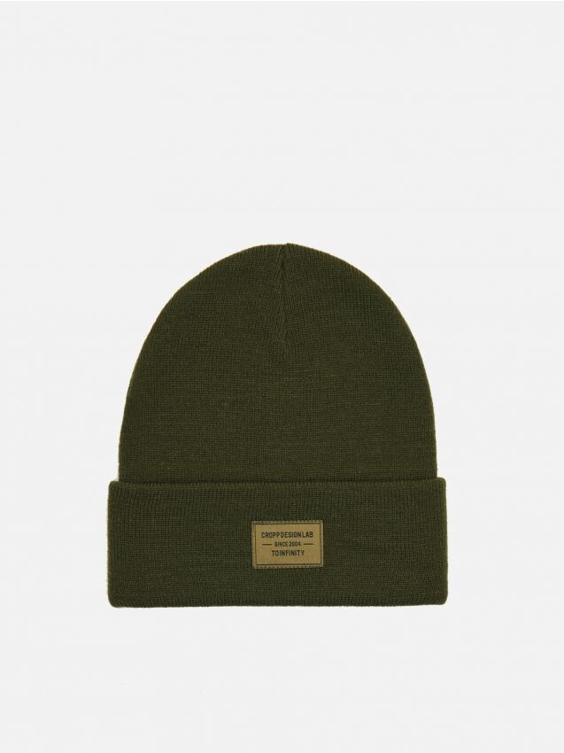 Czapka z naszywką - zielony - ZL586-78X - CROPP