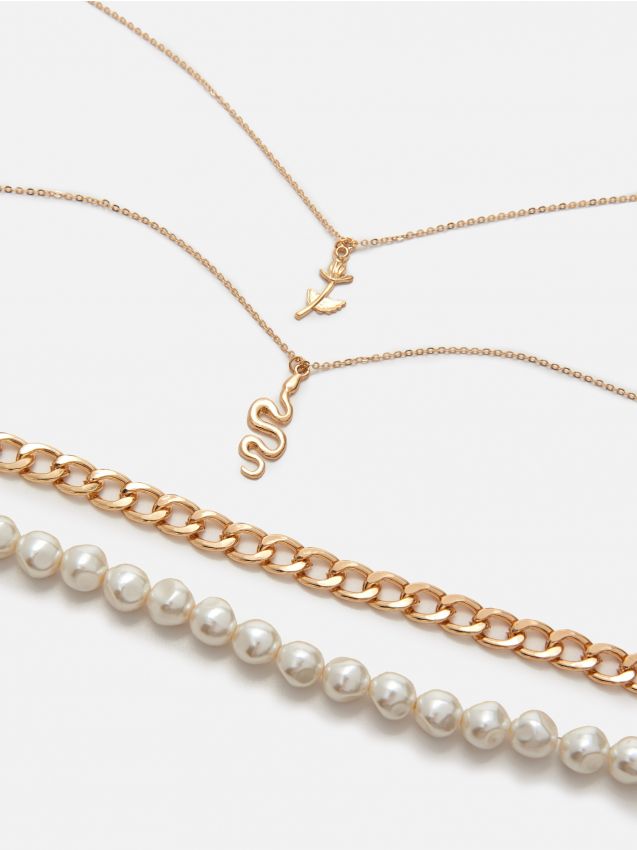 Set de coliere - auriu - ZN139-GLD - CROPP