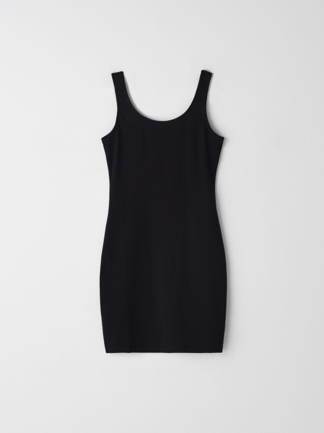 Rochie ajustată BASIC - negru - ZN253-99X - CROPP