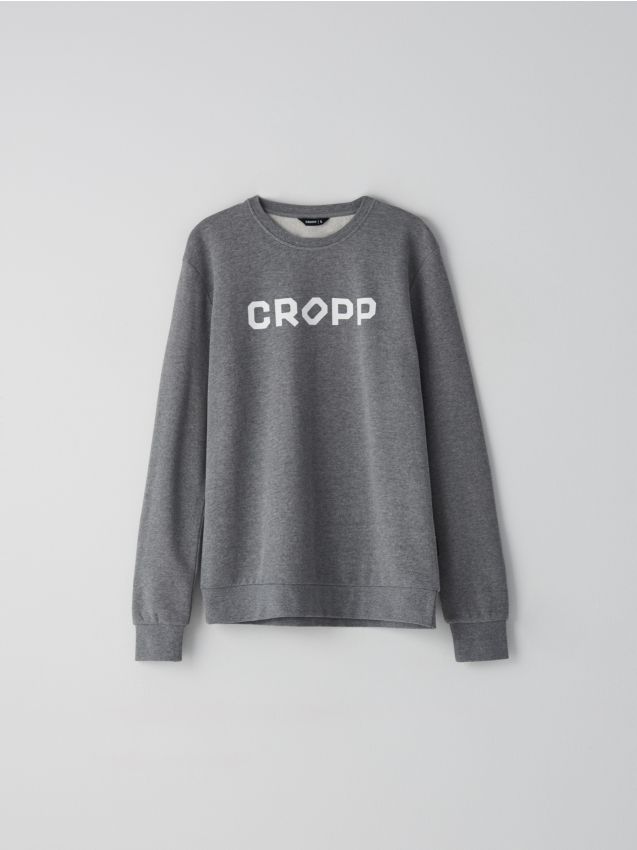 Bawełniana bluza basic - beżowy - 9B23B-BBB - CROPP