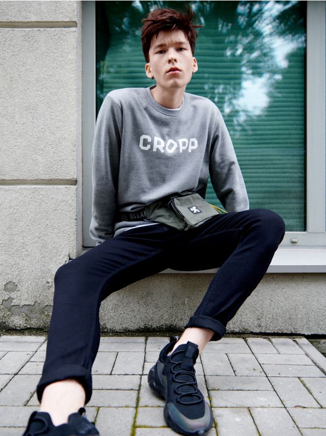 Bluza basic - beżowy - D2B0C-BBB - CROPP