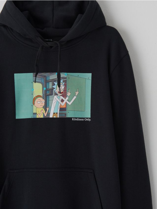 Bluza z kapturem Rick and Morty - beżowy - E05C9-BBB - CROPP